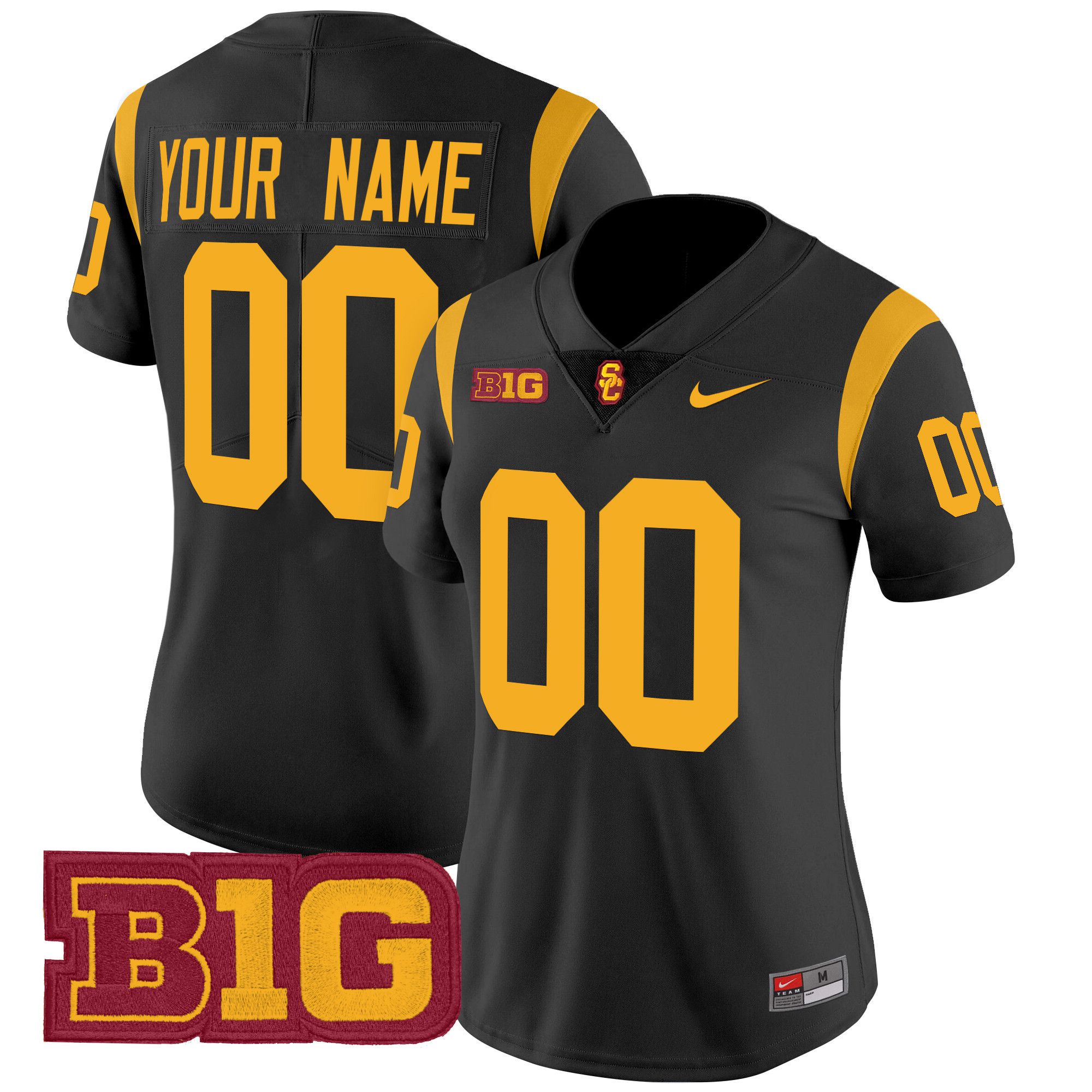 Women USC Trojans Black Nike 2024 Vapor Limited Custom NCAA Jersey style 1